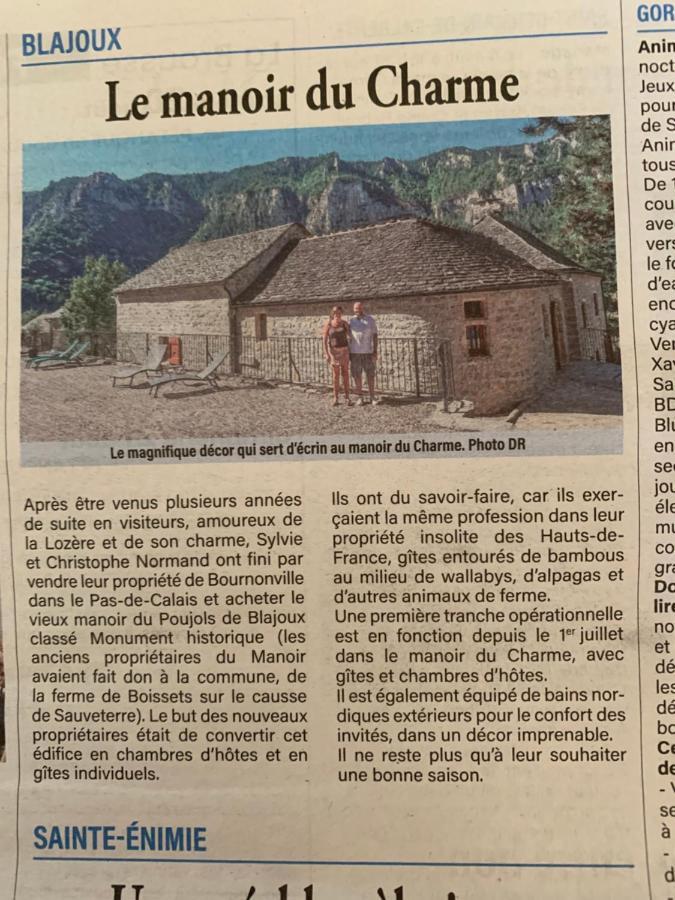 La Voutee 5 Epis Avec Bain Finlandais Prive Au Manoir Du Charme Gorges Du Tarn Quezac (Lozere) Exterior photo