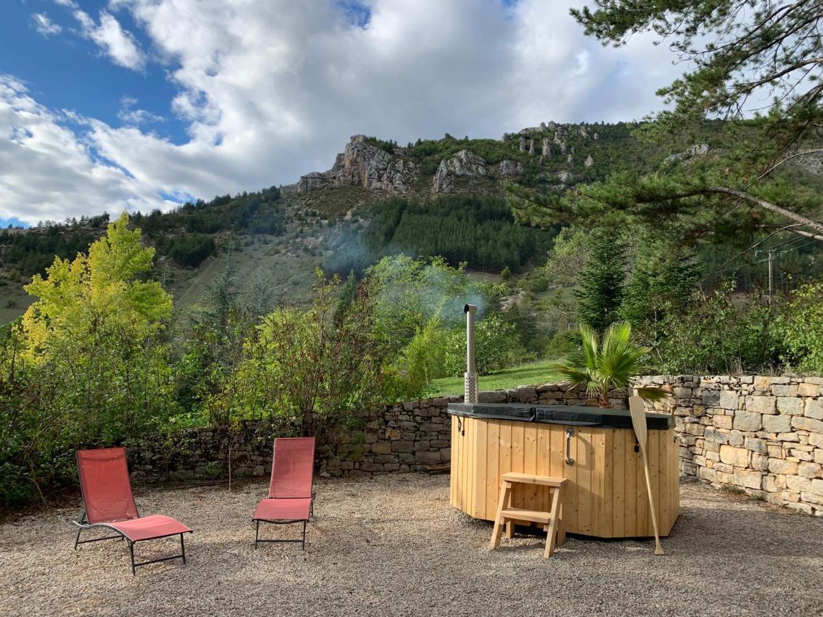 La Voutee 5 Epis Avec Bain Finlandais Prive Au Manoir Du Charme Gorges Du Tarn Quezac (Lozere) Exterior photo
